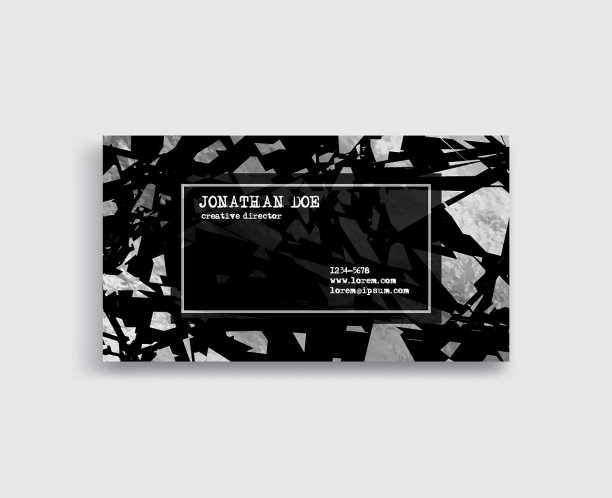 优雅奢华的金属名片图片下载