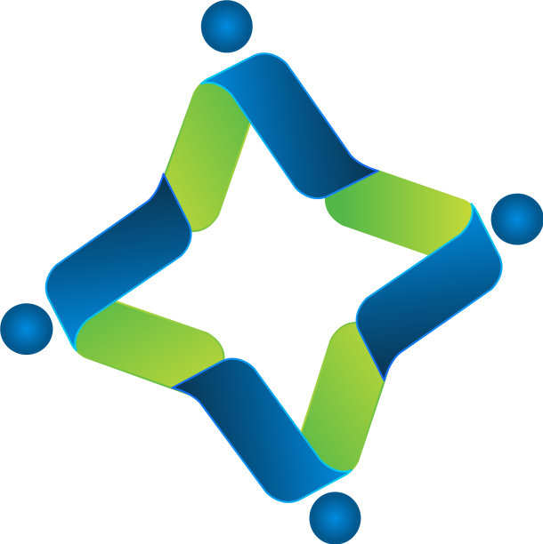 团队商务人士抽象标志图片下载