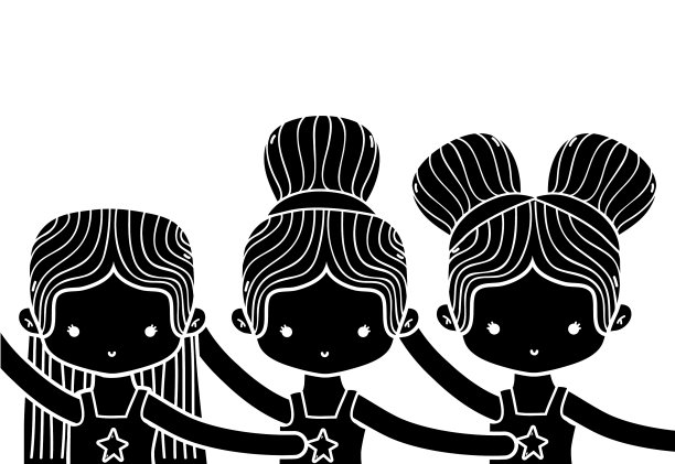 轮廓女孩跳舞和练习芭蕾舞图片下载