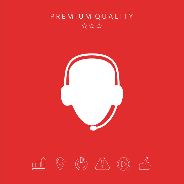 话务员耳机呼叫中心图标图片下载