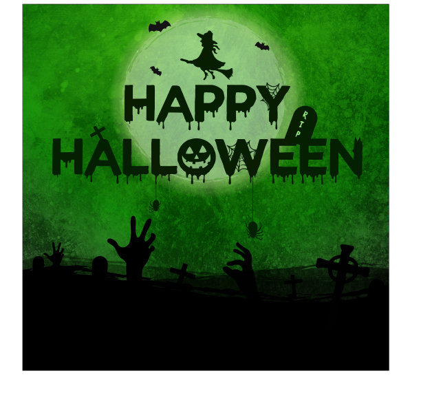 万圣节水彩背景图片下载