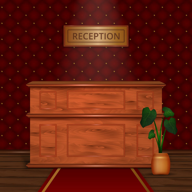 前台酒店内饰逼真图片下载