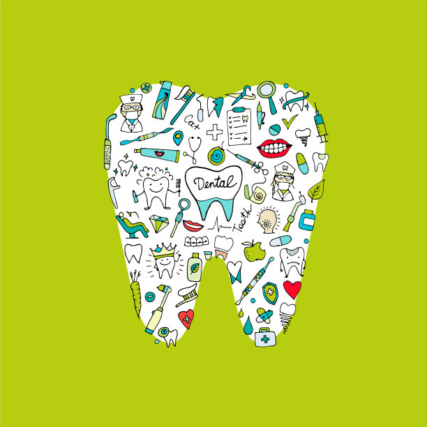 牙科诊所概念草图为您的设计图片下载