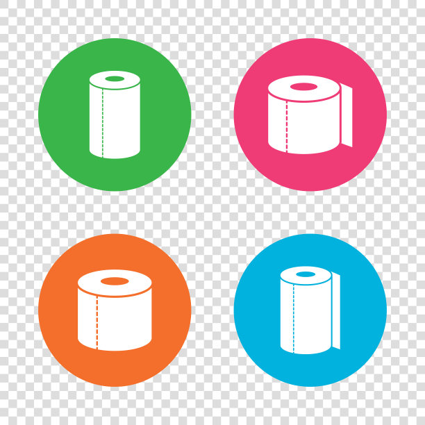 厕纸图标厨房卷巾符号图片下载