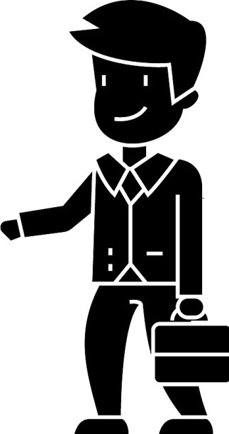 商人与案件侧视图图标图片下载