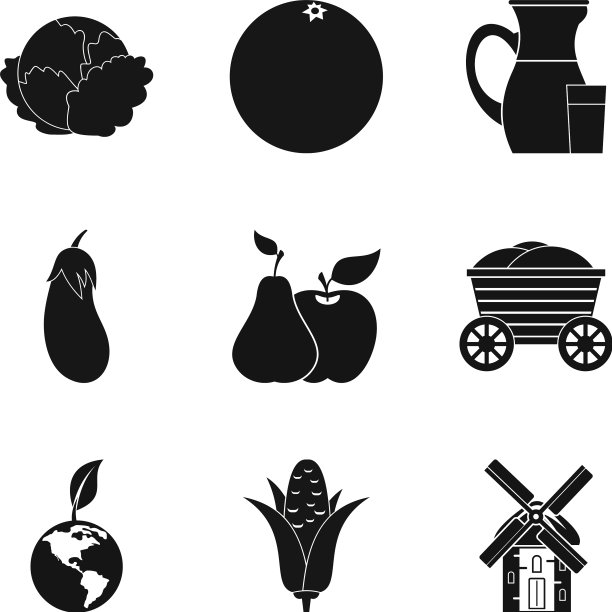 维他命图标设置简单的风格图片下载