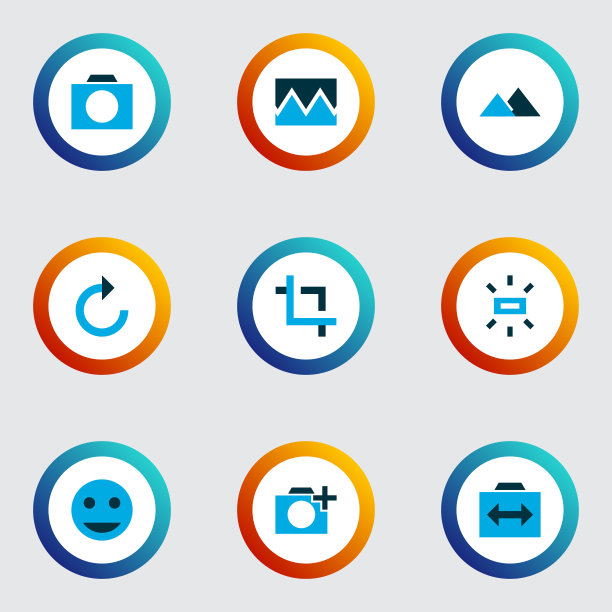 图片图标彩色设置与过滤器添加照片图片下载