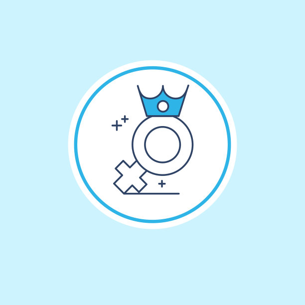 母亲节蓝色图标与浅蓝色背景图片下载