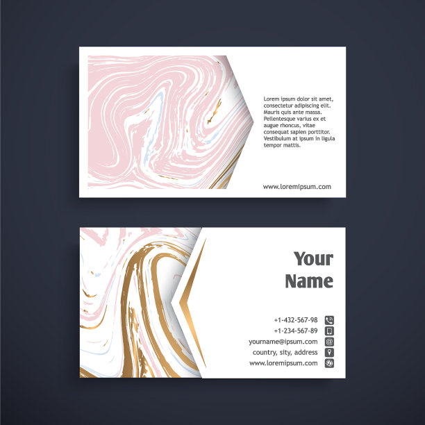 大理石纹理的名片图片下载