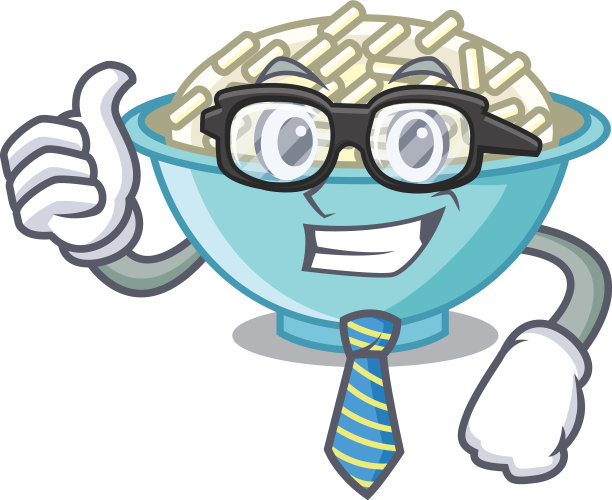 商人饭碗人物卡通图片下载