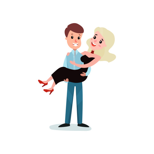 浪漫的男人双手抱着美丽的女人图片下载