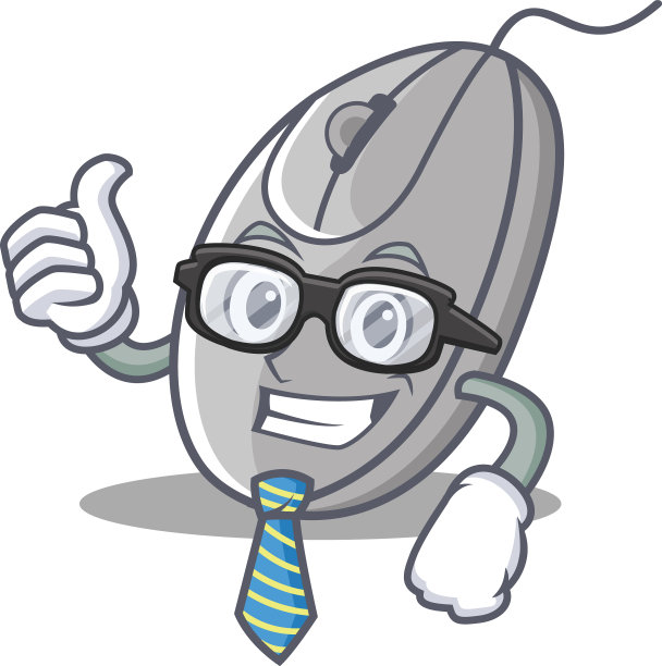 商人鼠标人物卡通风格图片下载