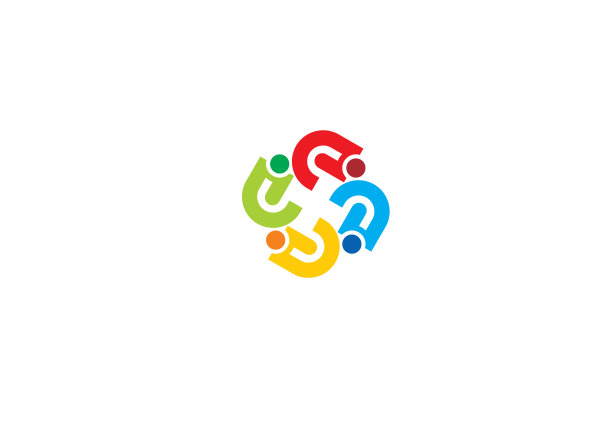 圆形抽象多彩多样的标志图片下载