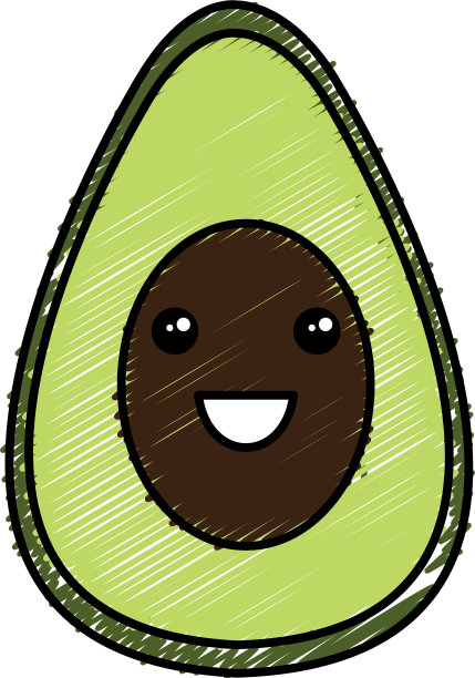 鳄梨半新鲜可爱的性格图片下载