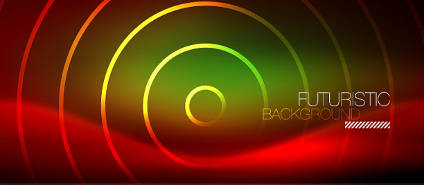 霓虹发光的科技线条，高科技的未来主义图片下载