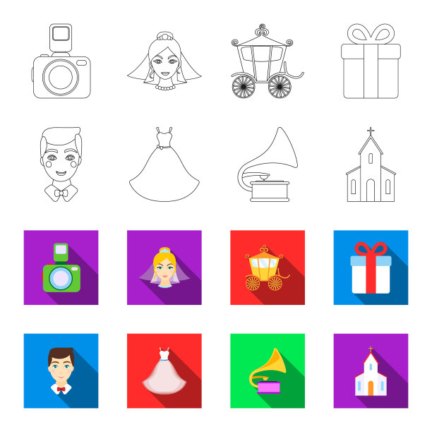 婚礼礼服，新郎留声机教堂婚礼图片下载