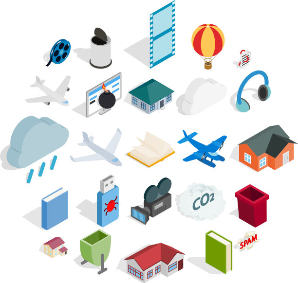 机场标志图标设置等距样式图片下载