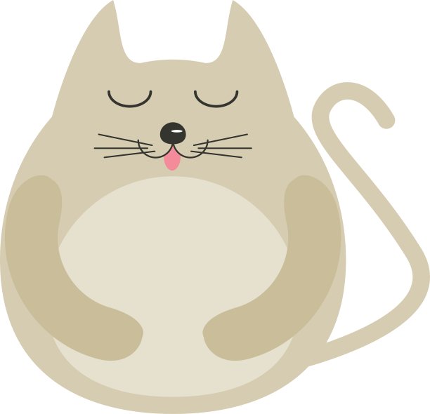 孤立猫卡通设计图片下载