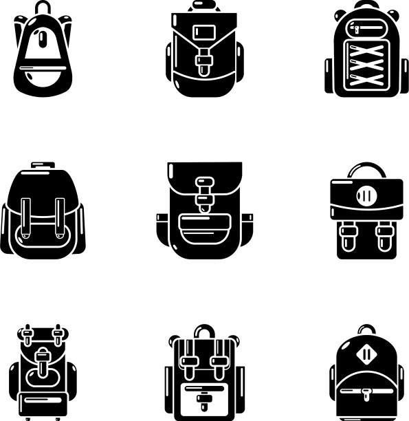 背包图标设置简单的风格图片下载