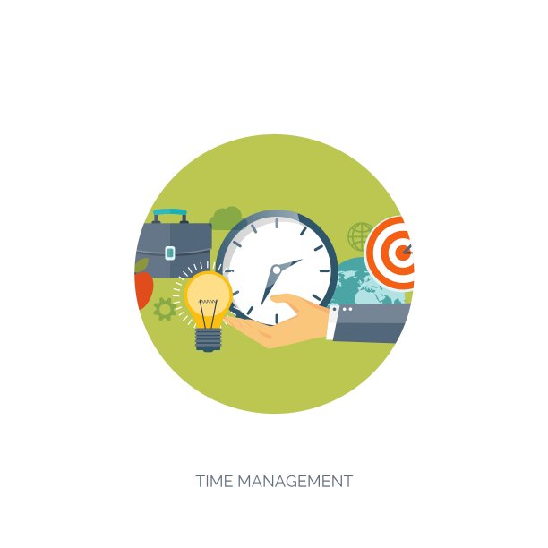 世界时间扁平图标图片下载