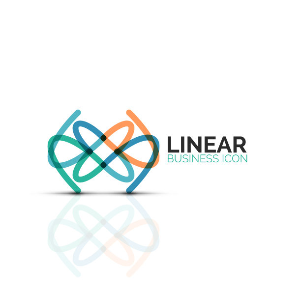 抽象的花朵或星星极简的线性图标图片下载