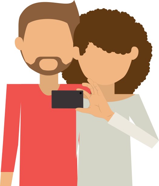 半身体的夫妇和卷女人自拍图片下载