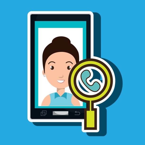 女人卡通智能手机搜索图片下载