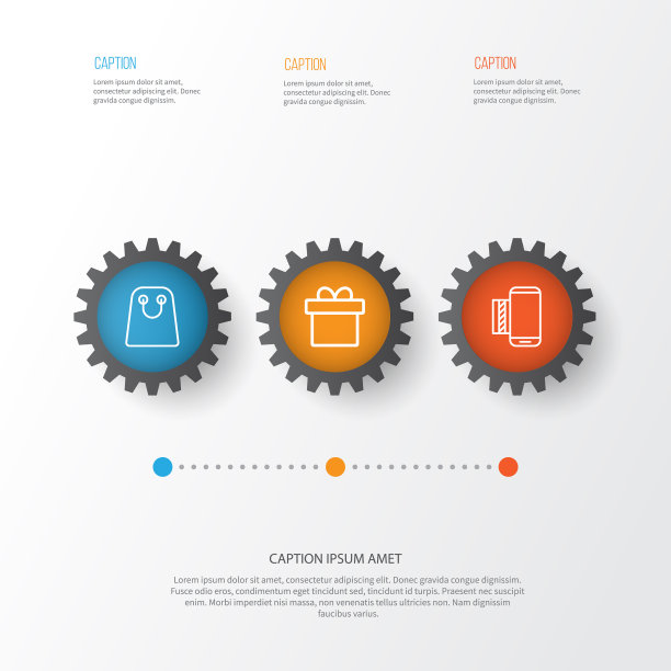 电子商务图标集合移动服务图片下载