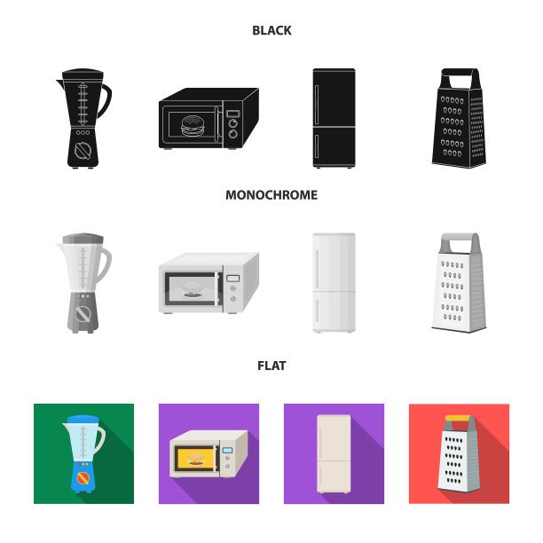 厨房设备黑色平单色图标图片下载