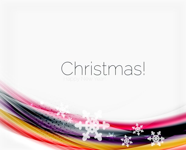 圣诞和新年商务浪潮模板图片下载