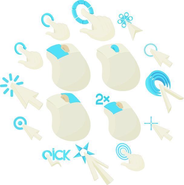 鼠标指针图标设置卡通风格图片下载