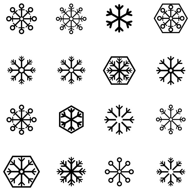 雪花图标合集图片下载