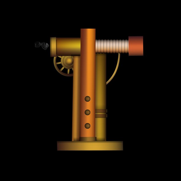 蒸汽朋克字母孤立在白色图片下载