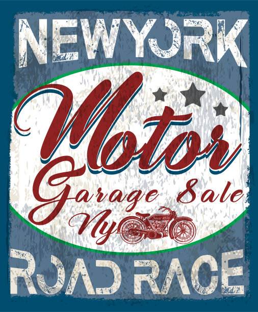 摩托车复古logo logo t恤设计图片下载