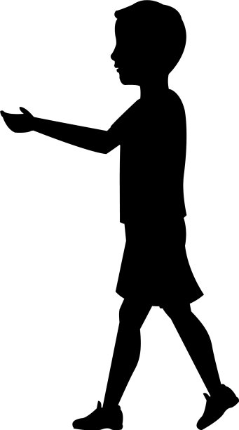 象形文字男孩男孩男性行走图片下载