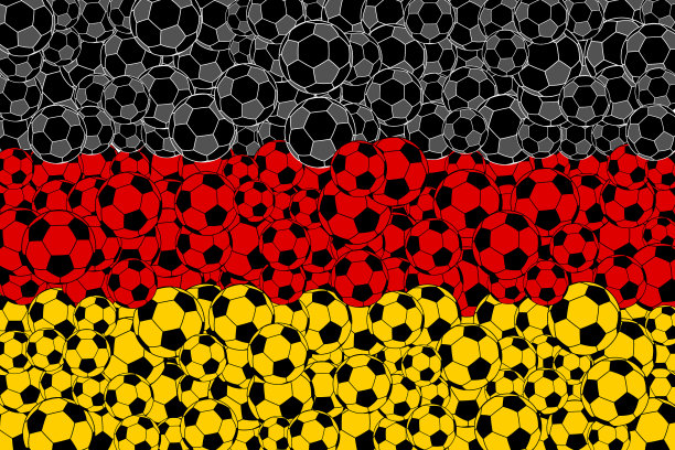 德国国旗由足球组成图片下载