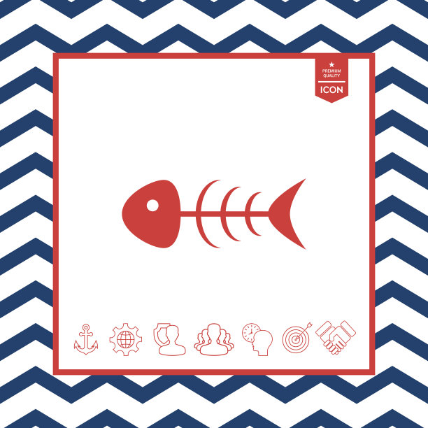 鱼骨架图标图片下载