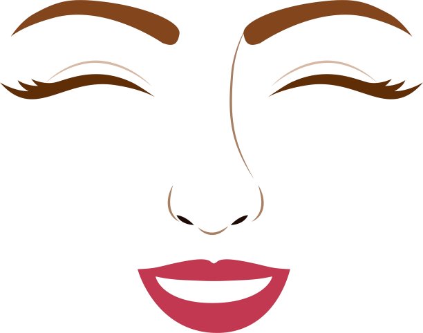 孤立女性面部设计图片下载