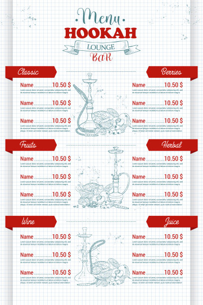 颜色菜单设计图片下载