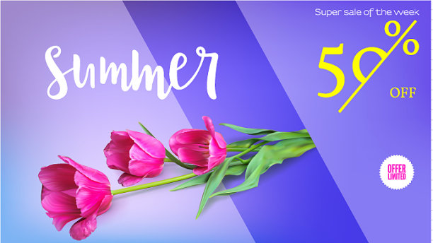 夏季促销，让你的折扣水平图片下载