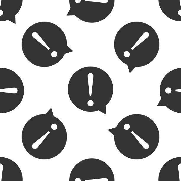 圆形感叹号图标无缝图案图片下载