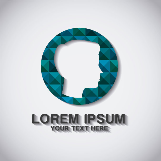 人脸剪影人物象征商业图标图片下载