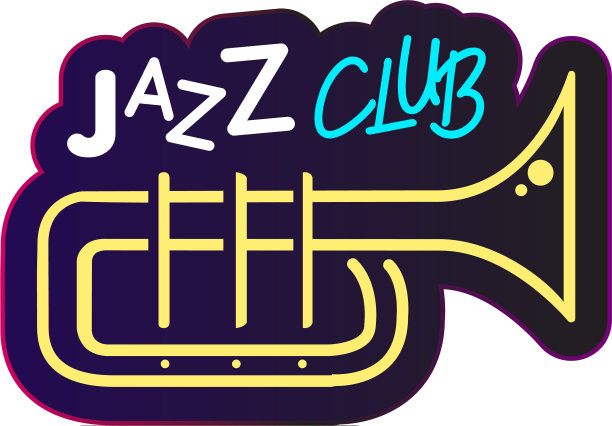 霓虹爵士俱乐部小号背景图像图片下载