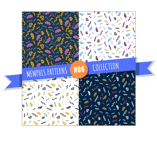 孟斐斯无缝图案集图片下载