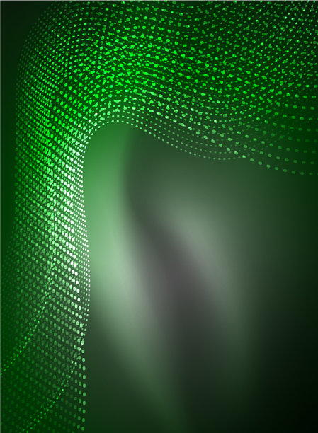 在暗色上用粒子创建的发光波图片下载