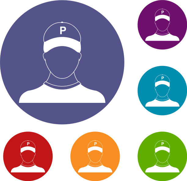 泊车员图标套装图片下载