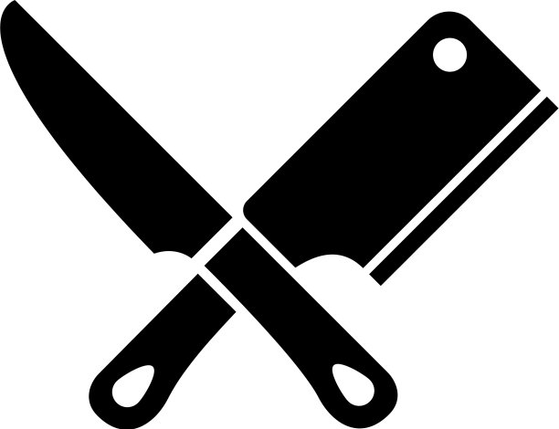 肉类切割刀具扁平化屠宰工具图片下载