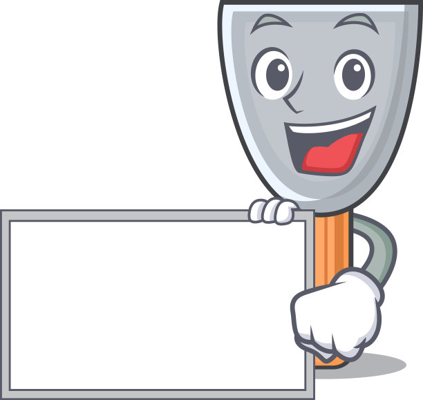 用板子腻子刮刀塑造卡通人物图片下载