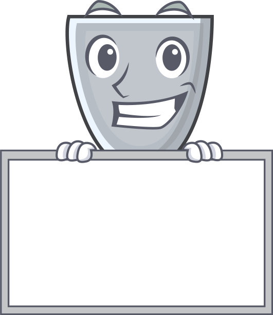 咧嘴笑着的板腻子刀片人物卡通图片下载