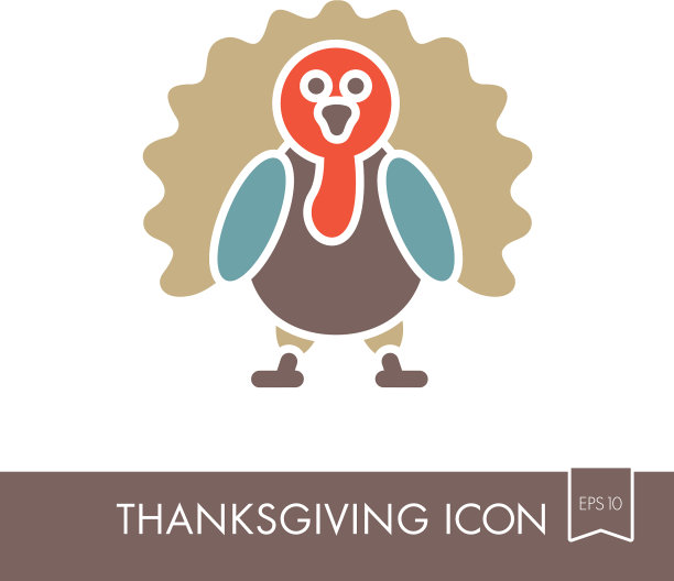 火鸡图标丰收感恩节图片下载